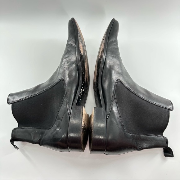 Kenneth Cole mens Chelsea boots size 11 black Italian leather dress pull on main image 12